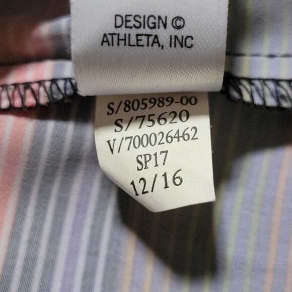 Athleta S Rainbow Stripe Maxi Dress Summer HAVANA SERAPE Cruise Vacation - Picture 9 of 10